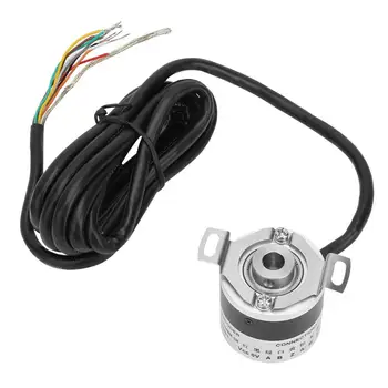

Rolling Encoder Universal 5V AB Two-phase Signal Encoder 8mm Spindle Shaft with 2M Cable for Numerical Control