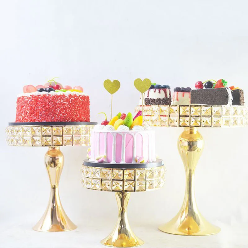Инструменты для украшения торта, Хрустальная подставка для торта, Изделия для выпечки, набор, стенд для десерта, лоток для выпечки, золото, серебро, ZCF001