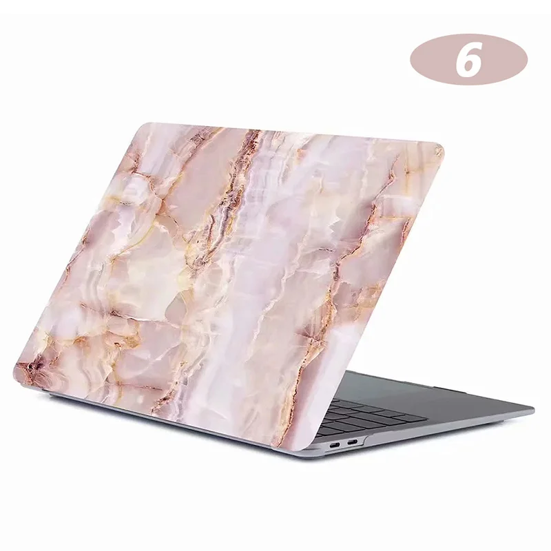 Мраморный Жесткий Чехол для ноутбука для Macbook Air 13 Pro retina 11 12 13 15 с сенсорной панелью Coque Etui для Macbook Pro 13 15 Pouce A1708 - Цвет: F