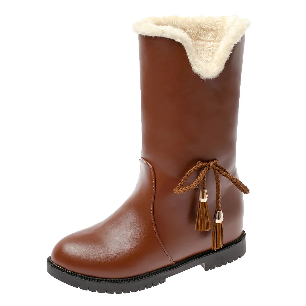 

SAGACE Ladies Boots Plus Velvet Thickening Shallow Bottom Low-heeled Valuable Large Size Autumn Winter Ankle Boots For Women