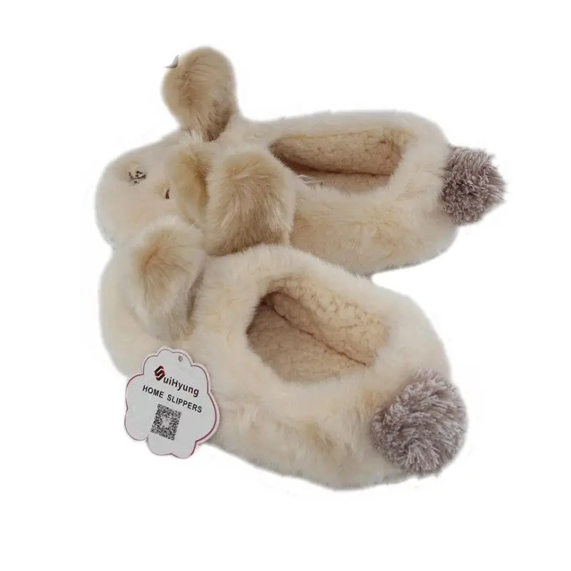 Suihyung/женские домашние тапочки зимние теплые меховые без застежки большие