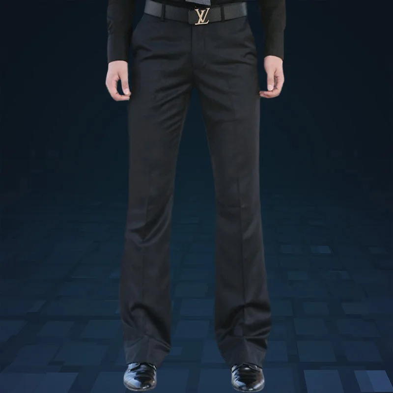 Men's Suit pants Business Straight Wide-legged Trousers British non-scalding micro-rale | Мужская одежда