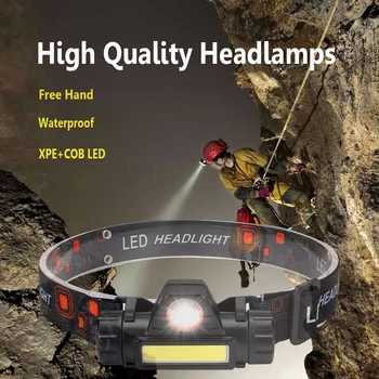 

Head Light Bicycle Lighting Working Light Flashlight Fishing or Camping Led Headlamp Rechargeable High Power with Usb Charging