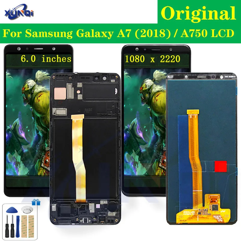 

For Samsung Galaxy A7 2018 SM-A750F A750F A750 A750F/DS LCD with frame Display Touch Screen Digitizer Assembly Replace A750 lcd