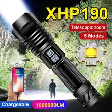 

Newest Super XHP190 Most Powerful Led Flashlight 18650 XHP90 Led Torch USB Rechargeable Tactical Flashlight Hunting Flash Light