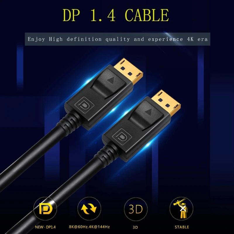 DP кабели Displyport 1 4 male to 1m 2m 3m Поддержка 4K 60Hz 120Hz 144Hz порт дисплея кабель |