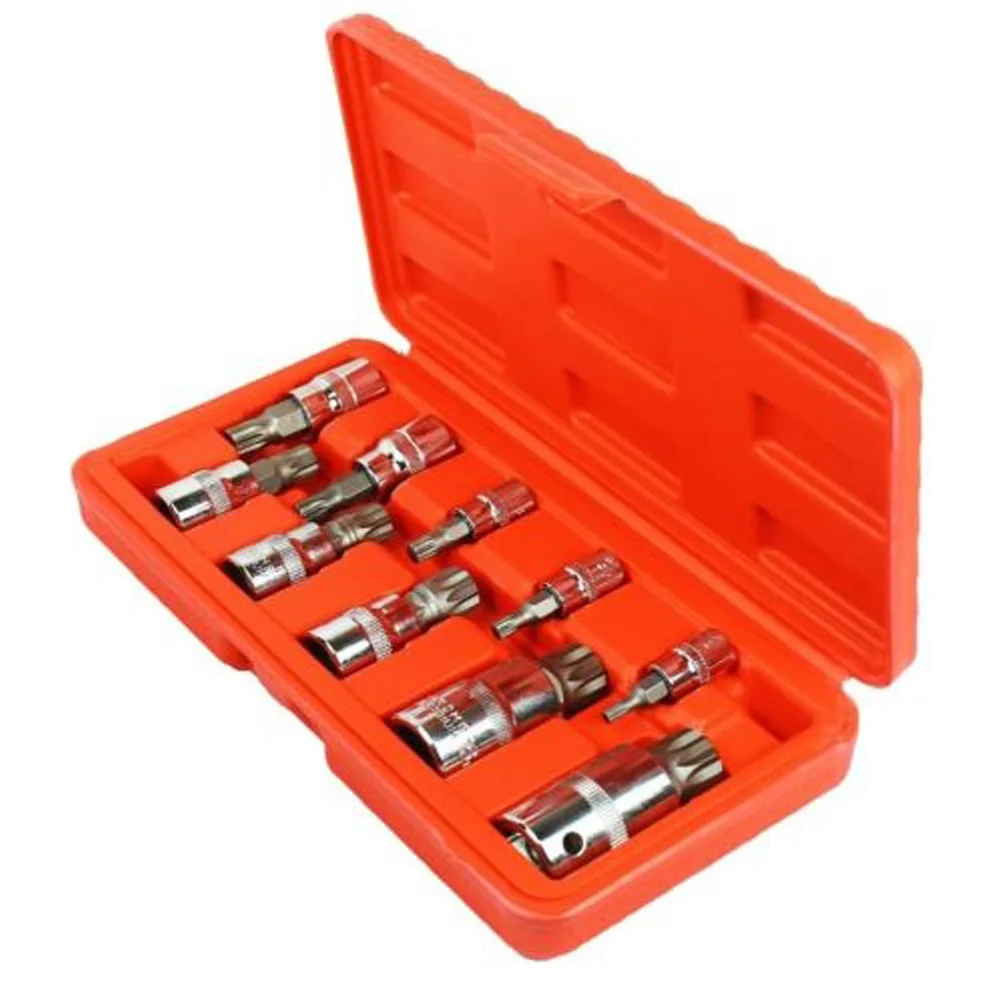 

10pcs XZN 12 Point MM Triple Square Spline Bit Drill Socket S2 Steel Alloy MM 4mm-18mm Tool