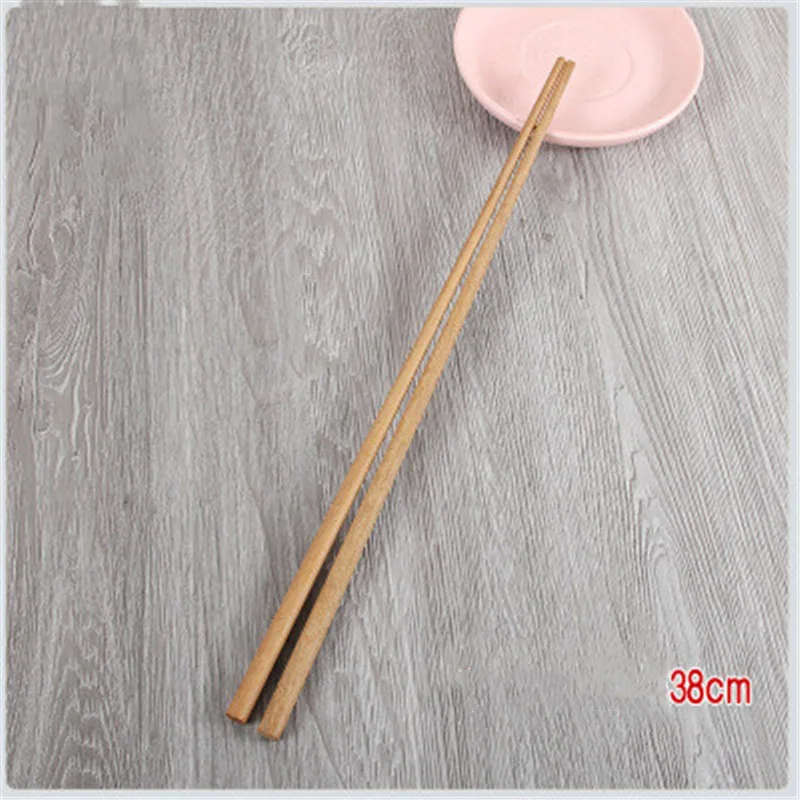A 38CM Супер длинные палочки для еды, деревянные палочки для еды, для приготовления лапши, для жарки во фритюре, горячие палочки в китайском стиле, кухонные инструменты, лапша для еды - Цвет: A 38CM