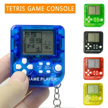 

Classic Childhood Nostalgic Game Console Toy Portable Mini Tetris Game Console Keychain LCD Toy Backpack Decor & Color Random