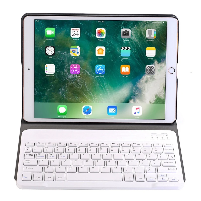 Чехол с клавиатурой для IPad 10,2 дюймов-чехол с магнитной съемной беспроводной Bluetooth клавиатурой