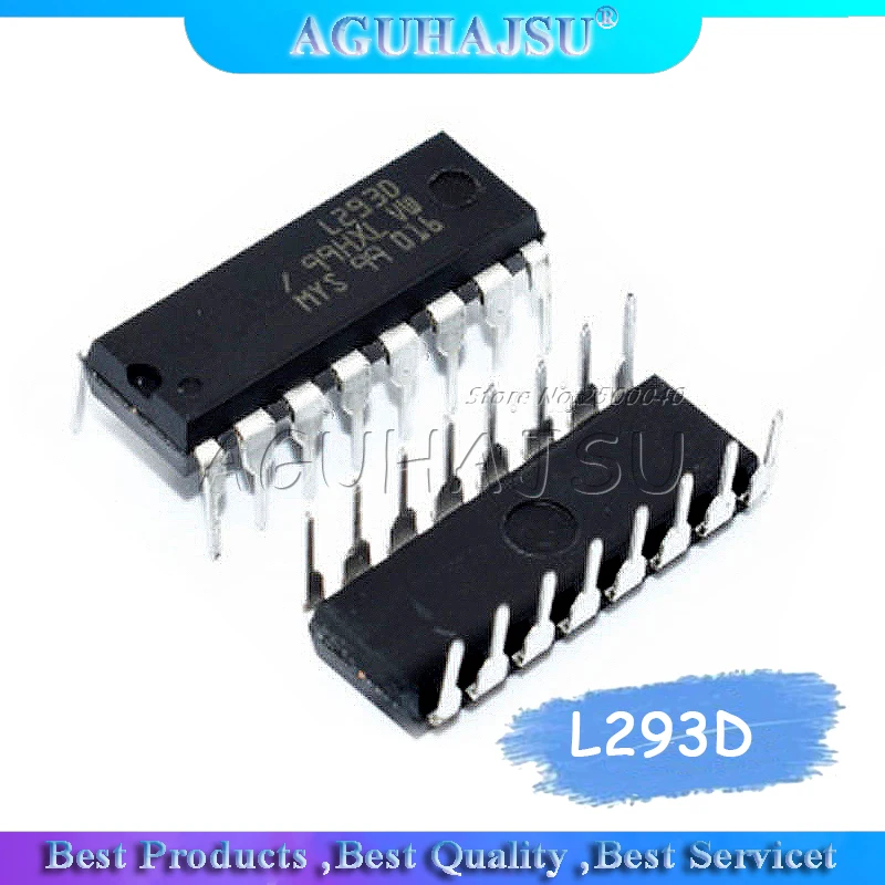10 шт./лот L293D L293 293 DIP-16 IC драйвер двигателя Чип PAR PusH Pull 4 четырехканальный модуль