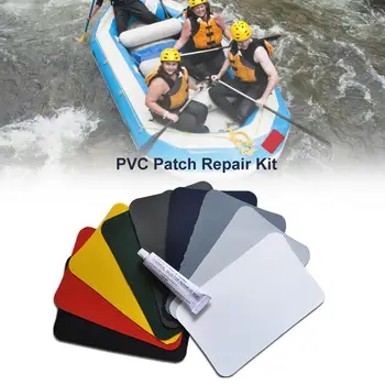 

PVC Patch Repair Kit Puncture Repair Kit Waterproof Pool Patches Glue Set For Inflatable Raft Kayak Swimming Pools Drop Ship