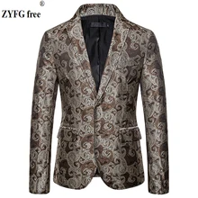 Autumn winter men casual embroidery suit jacket men's Cashew flower embroidery pattern suit coat Invisible stripe design Suit Autumn winter men casual embroidery suit jacket men's Cashew flower embroidery pattern suit coat Invisible stripe design Suit