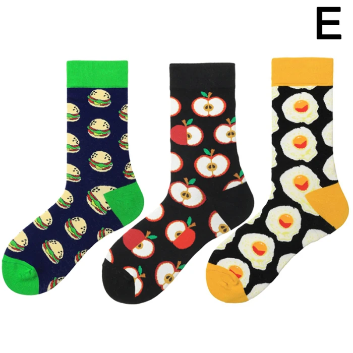 Набор из 3 женских инновационных носков Burger Avocado Funky fуд серия Happy Socks Новинка JL