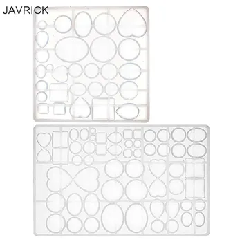 

Gem Jewelry Silicone Mold Oval Teardrop Square Heart Round Shapes, for Polymer