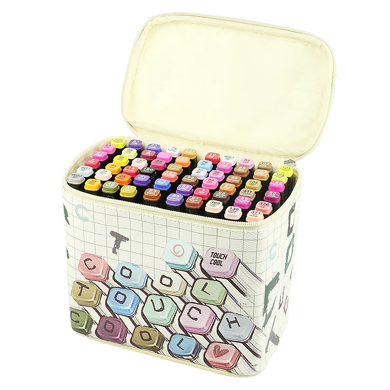 Набор маркеров с двойным наконечником, маркеры для рисования, 30, 40, 60, 80 цветов на выбор