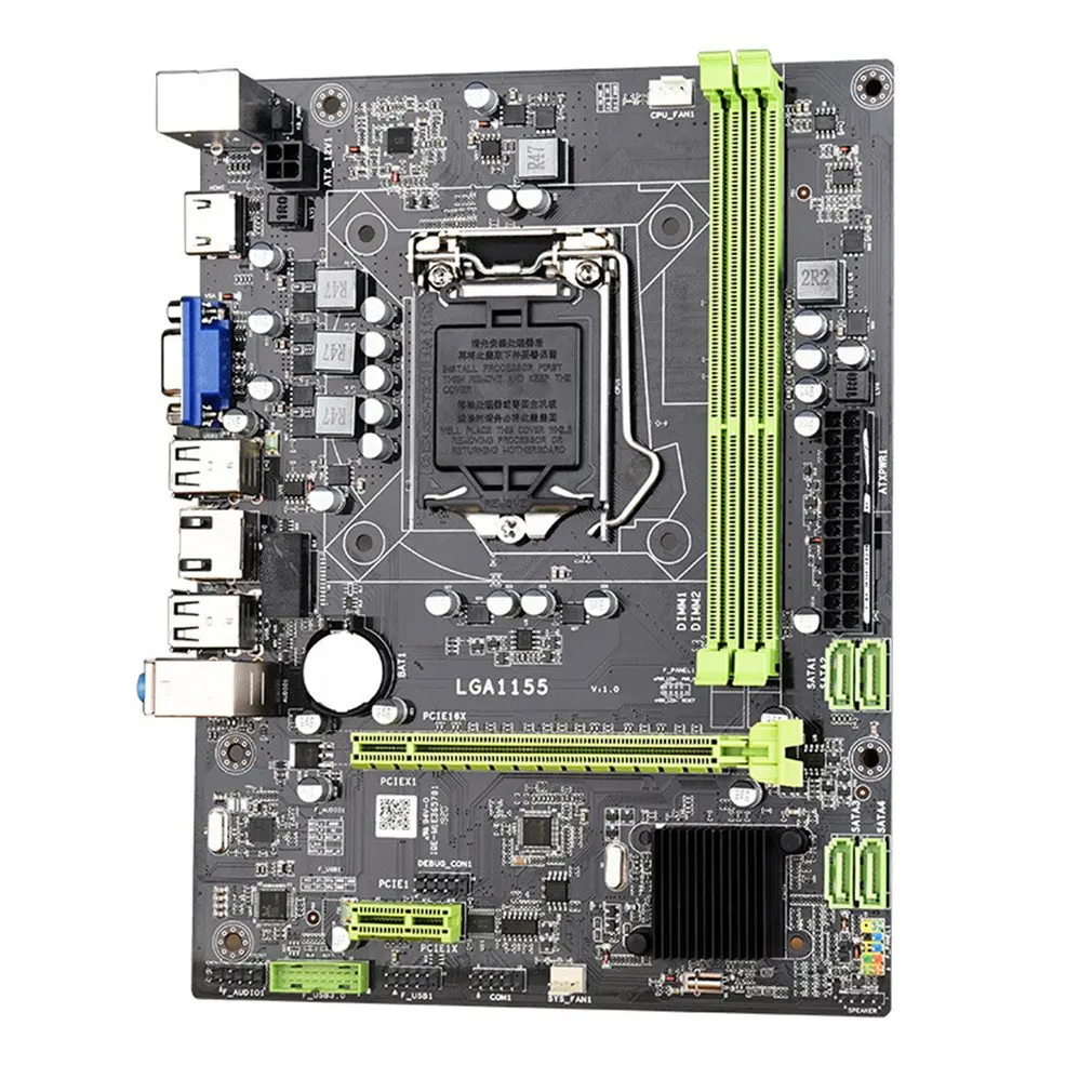 

H61 Computer Motherboard Multi-Graphics Card Output High Compatibility All Solid Capacitors Replace Computer Motherboard