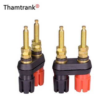 

100pcs/lot Double Banana Binding Post High Quality Twin Banana Terminal Connector Amplifier Speaker Plug Jack Wholesales