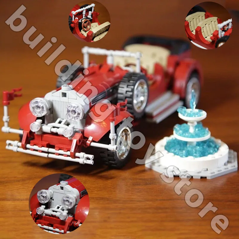 

Vintage car Technic creative Sport car building block 617PCS Toy return car kids gift assemble educational blocks 701650