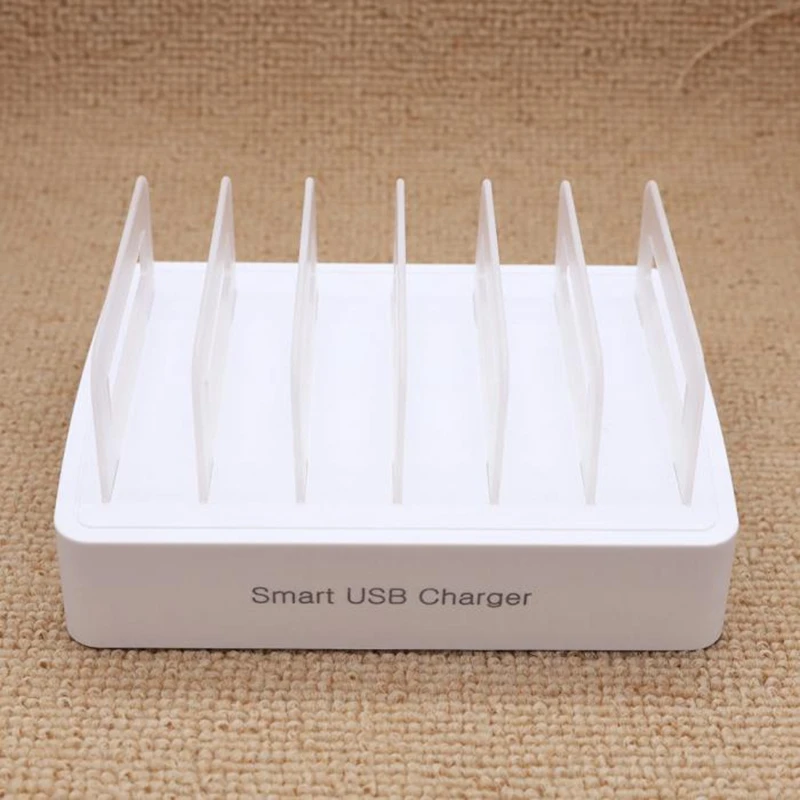 6 портов+ Qc3.0+ type-C Usb зарядная станция Док-станция с держателем для смартфона планшетного ПК(штепсельная вилка США