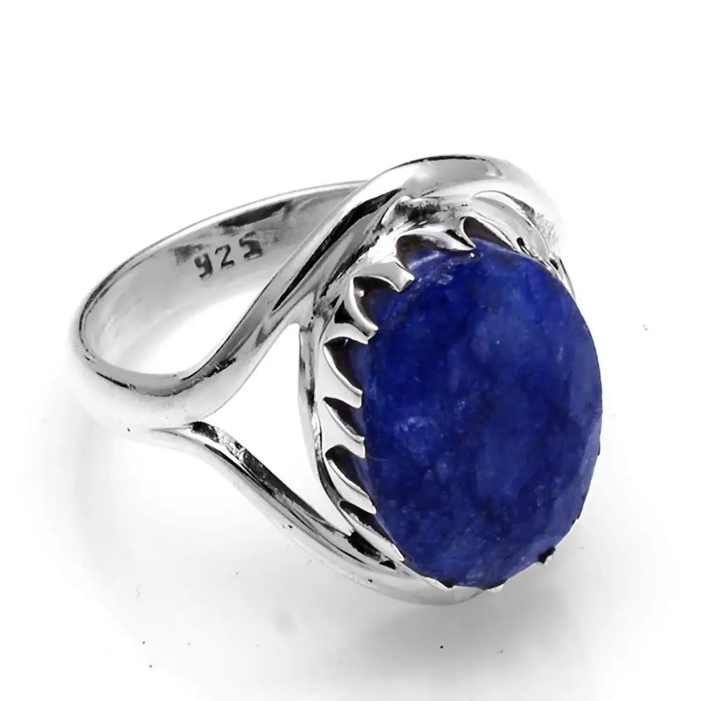 

Genuine Sapphire Ring 925 Sterling Silver, USA Size : 6.75, AR4166