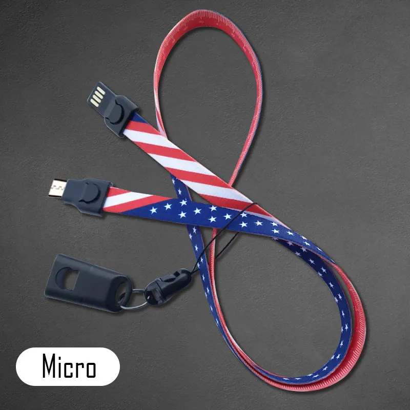 Модный Вендетта Бэтмен граффити Micro type C USB кабель повесить ремень линейка для телефона calibung IQOS Smok Relx красный черный - Color: C Micro