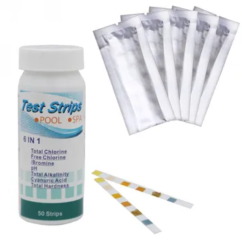 

2 pcs 6 IN 1 PH Test strips Pool Spa Spa Easy And Fast Detection Of PH 100PCS For Test strips for pools, spas
