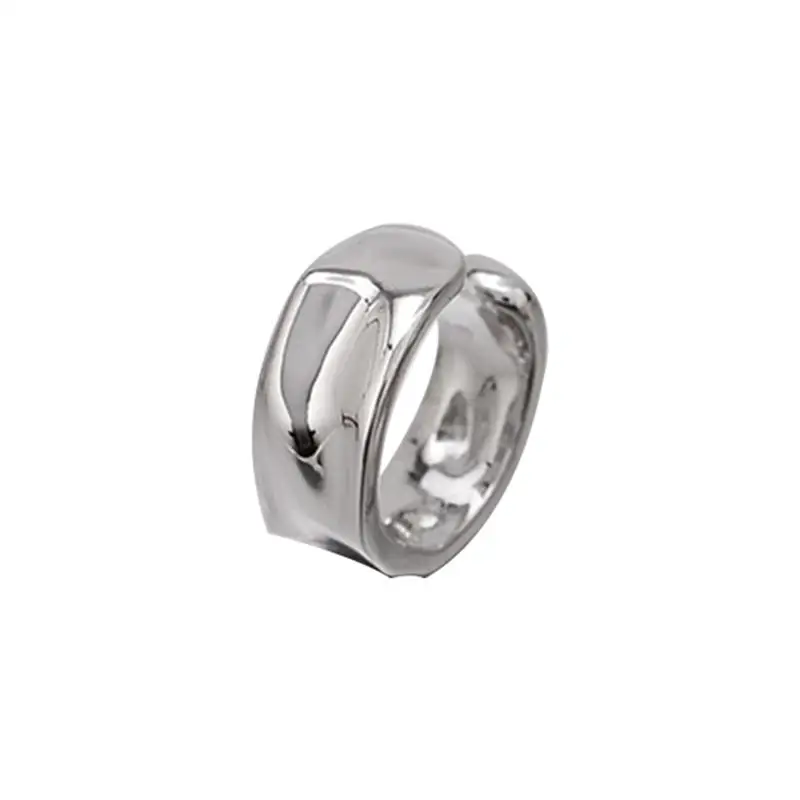 Silver 1 шт геометрические клипсы для ушей креативные глянцевые смятые бумажные серьги стильные очаровательные ювелирные изделия для ушей - Окраска металла: Silver