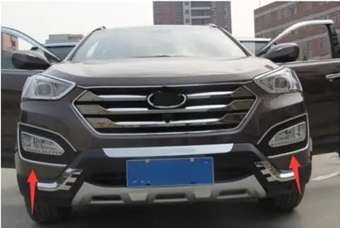 2013- для hyundai new Santa Fe IX45 специальный до и после противотуманных фар рамка противотуманных фар крышка противотуманных фар отделка противотуманных фар