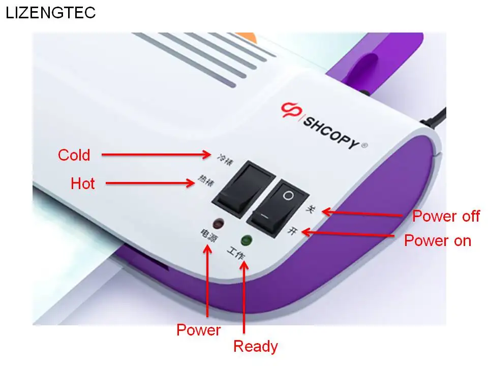 LIZENGTEC, профессиональная офисная горячая и холодная быстрая разогревающая роликовая ламинаторная машина для бумаги А4, фото документов