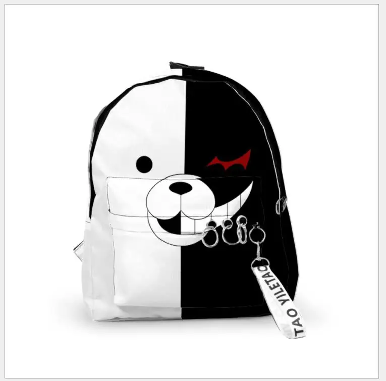 Нейлоновый рюкзак для путешествий с аниме Danganronpa Dangan Ronpa Monokuma, вместительная школьная сумка для студентов, рюкзак для путешествий Mochila Feminina - Цвет: as pictures
