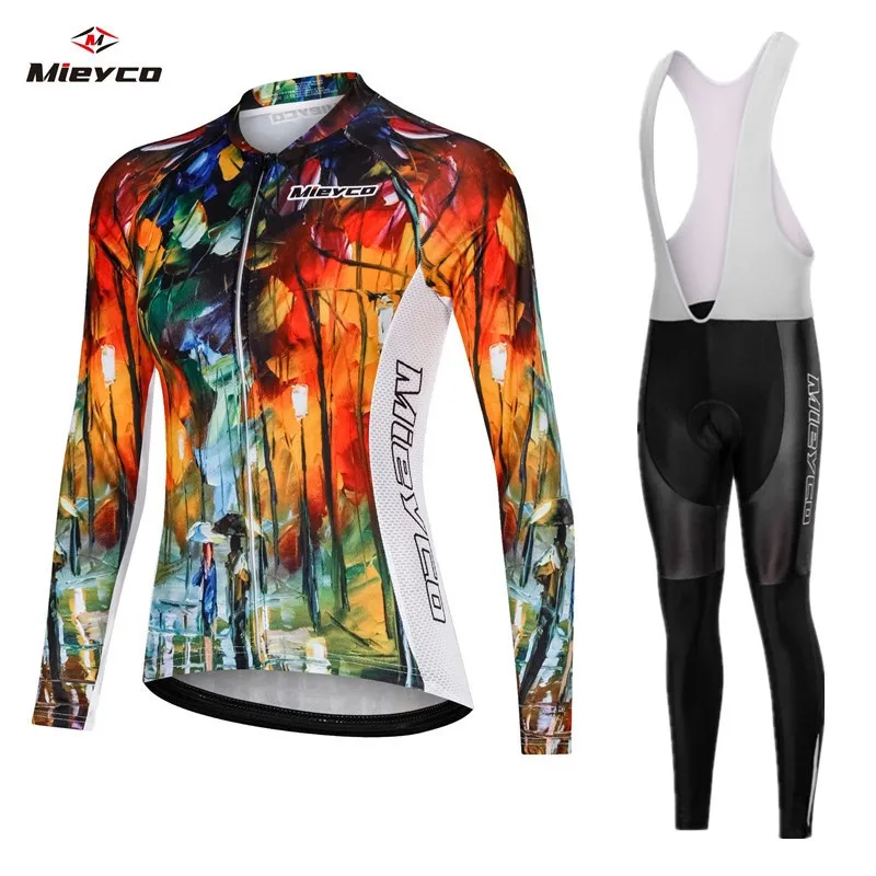 Женские комплекты из Джерси для велоспорта, спортивная одежда, велосипедные штаны, рубашки с длинным рукавом, Ropa Ciclismo, одежда для горного велосипеда, нагрудник, Короткие топы, куртка - Цвет: 5