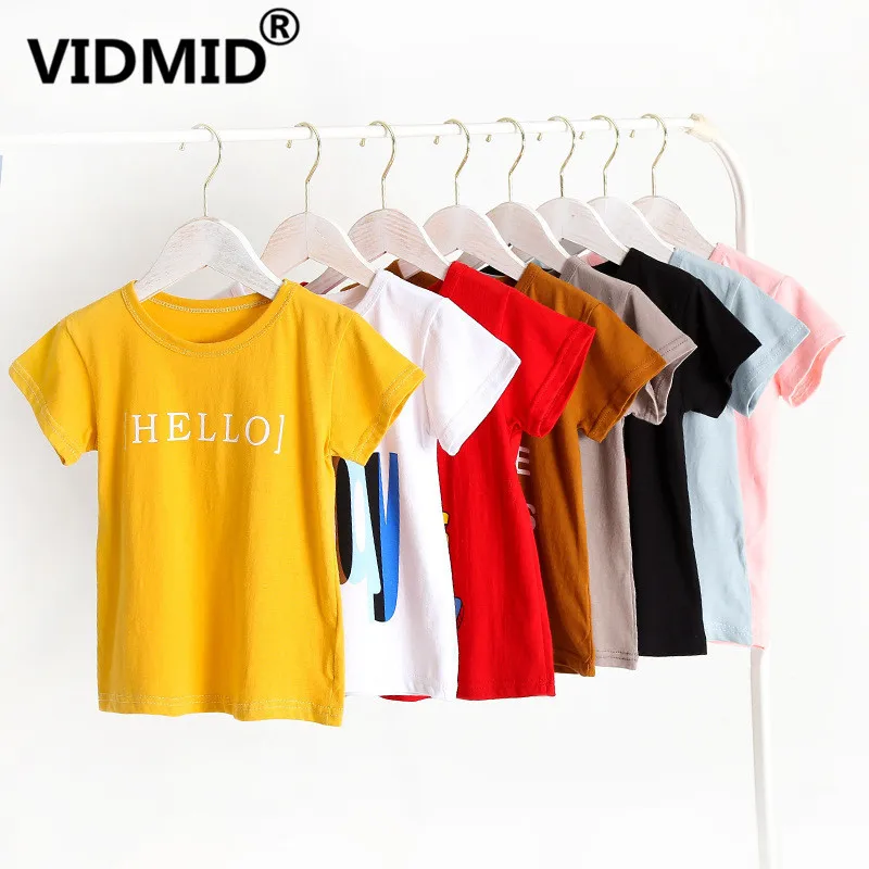 VIDMID, новые футболки для маленьких девочек и мальчиков детские хлопковые футболки с короткими рукавами детская одежда с героями мультфильмов Топы 7070 02
