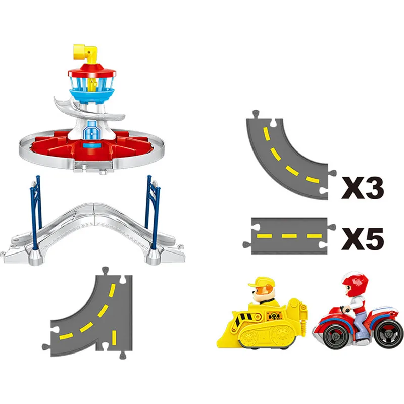 Paw Patrol автомобиль раздвижная команда большой грузовик игрушка музыка Спасательная команда игрушка Patrulla Canina Juguetes Фигурки игрушки рождественские подарки