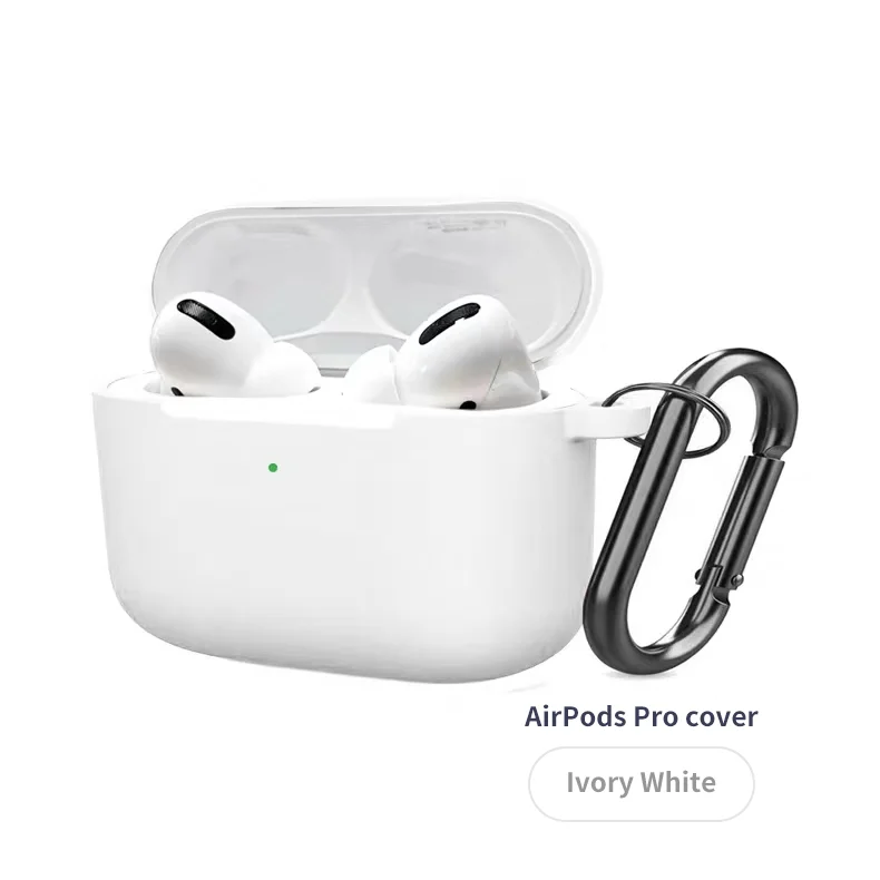 Роскошный милый силиконовый чехол для Airpods Pro Чехол водонепроницаемый беспроводной Bluetooth для apple чехол мягкий чехол для наушников - Цвет: «Лвори»