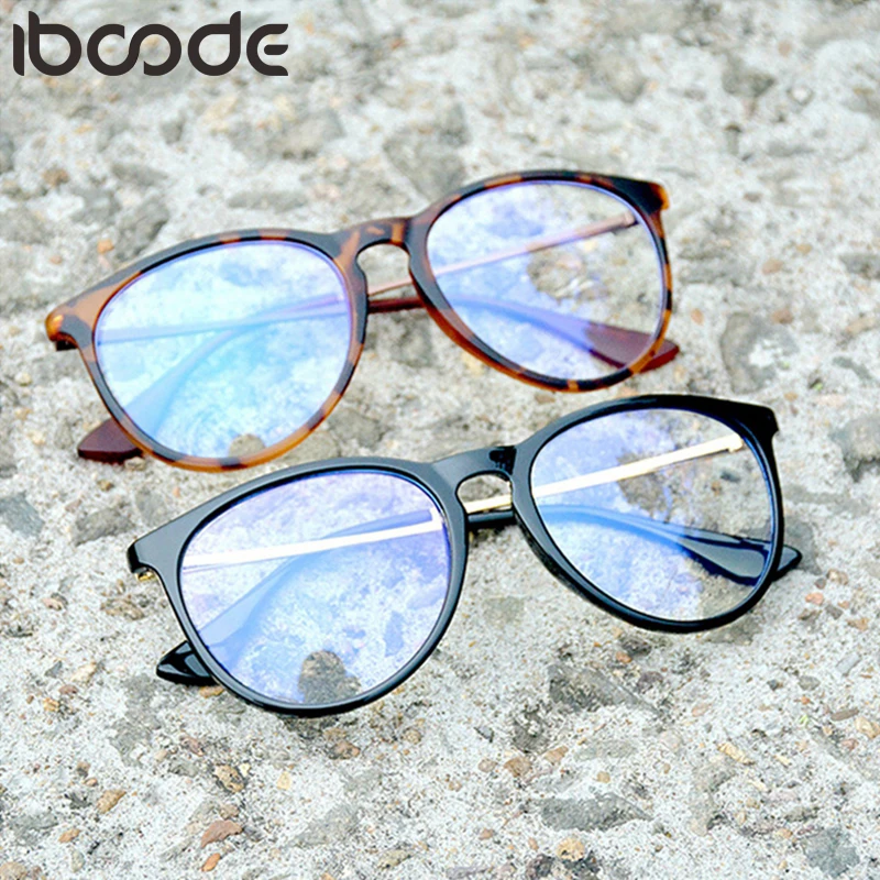 Iboode женские компьютерные очки круглые прозрачные очки мужские оправа для очков, оптика De Grau Модные прозрачные линзы анти синий луч