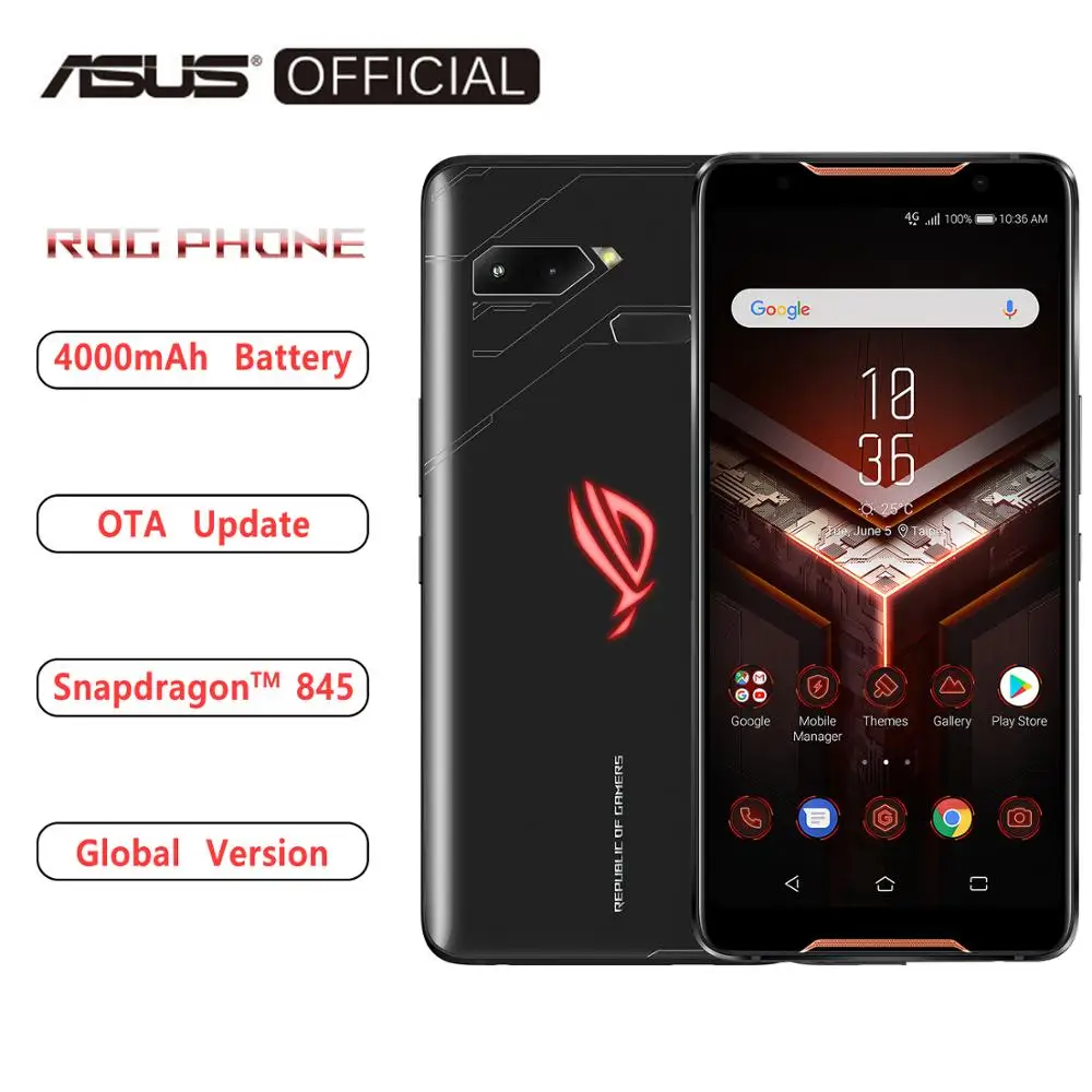 Смартфон ASUS ROG Phone ZS600KL с глобальной версией, 8 Гб ОЗУ, 128/512 ПЗУ, Snapdragon™845 Adreno™Обновление 630 NFC Android 8,1 OTA