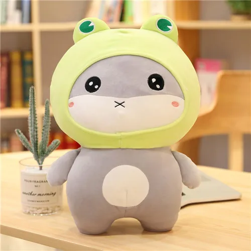 frog 1 шт., 40 см, милая плюшевая игрушка в виде хомяка, мыши, чучела, мышь в шляпе, Kawaii, мягкая подушка для рук, прекрасный Рождественский подарок для девочки - Цвет: frog