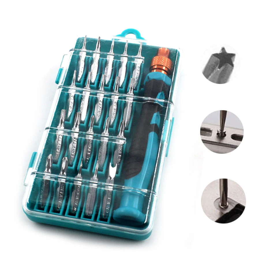 Набор отверток KINDLOV Precision 21 в 1 Torx шестигранный Phillips Parafusadeira набор наконечников Магнитная отвертка Мультитул ручные инструменты