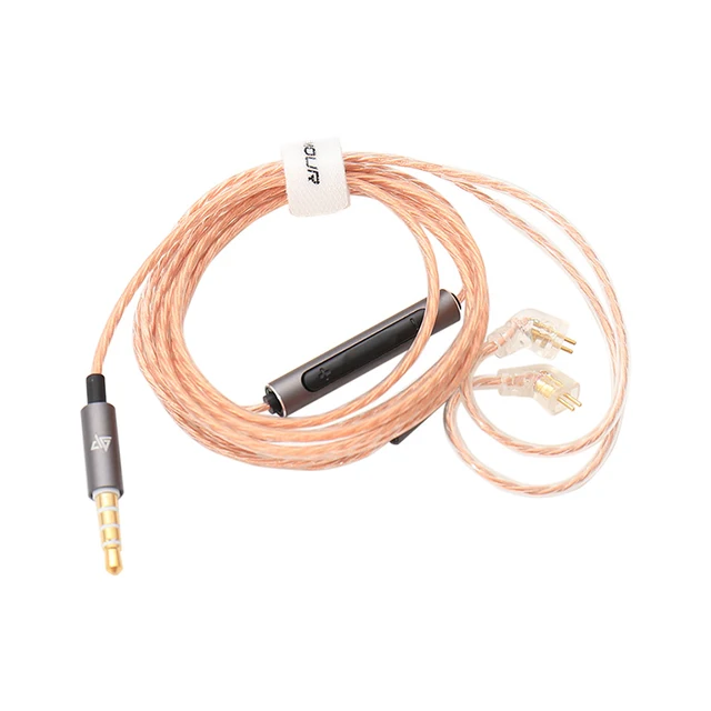 US $7.99 AUGLAMOUR FEAT MIC-01 0.78mm 2PIN 3.5MM Line Type Earphone Cable