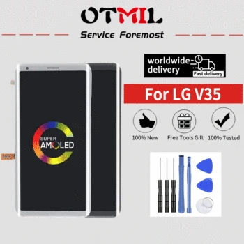 

6.0" 100% New Super AMOLED For LG V35 ThinQ LCD Display Touch Screen with Frame Digitizer For LG V35 Display For LG V30 + LCD