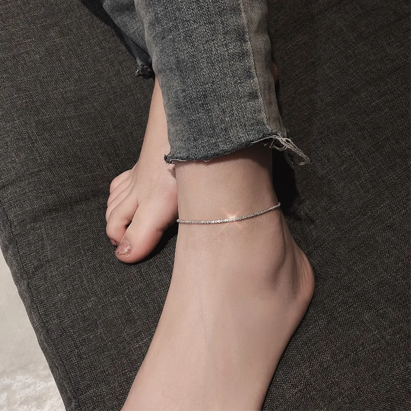 925 Sterling Silver Tassel Star Bead Charm Pendant Link Chain Anklet Party Jewelry for Women Beach Jewelry sl056 925 Sterling Silver Tassel Star Bead Charm Pendant Link Chain Anklet Party Jewelry for Women Beach Jewelry sl056