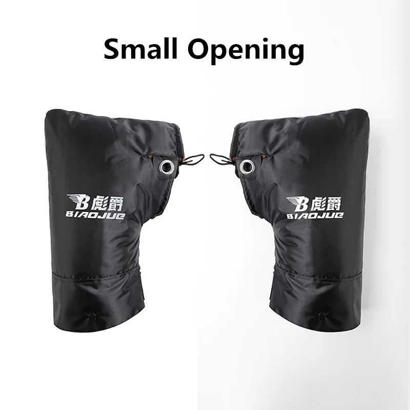 small opening 2 шт. зимняя водонепроницаемая мотоциклетная ручка скутера, перчатки для скутера, ручки для руля Спортивного Велосипеда, защита для рук, ветрозащитные перчатки - Цвет: small opening