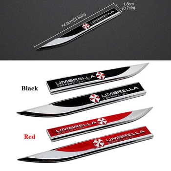 

Car Accessories for Umbrella Logo Fender Side Sticker Auto Metal Door Emblem Badge for Volvo Jaguar Volvo LADA Audi a3 Honda KIA