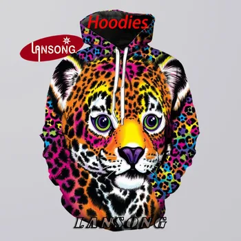 

hoodies 3d print lisa frank tiger men harajuku funny sweashirts/pants jacket men short hooded homme clothes hip hop streetwears