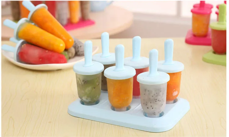 Кухонный инструмент 6 формы для мороженого Pops многоразовые DIY Замороженные инструменты для приготовления мороженого популярная форма для выпечки LB909143