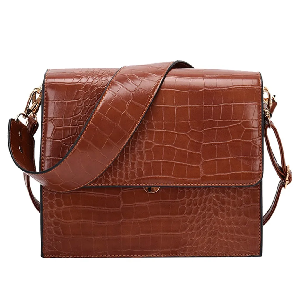 Женская Роскошная сумка-мессенджер с каменным узором, сумка через плечо из искусственной кожи крокодила, женская сумка-мессенджер со змеиным узором, горячая распродажа# 3E