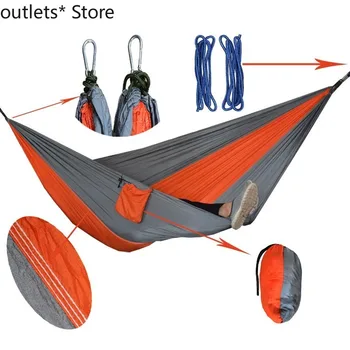 

Multifunctional Outdoor Camping Double Hammock Gray Couple Hammock Indoor Leisure Swing Chair