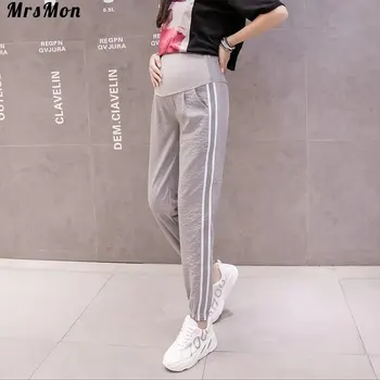 

For Korean version Pregnant Clothes Motion Bottom Trouser Leg Oral Aperture Support Abdominal Pants maternity pantalon grossesse