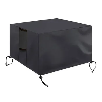 

Heavy Duty Waterproof Patio Covers Sleeve Oven Cover Waterproof Dustproof Folding Black Outdoor Table Chair Protective Covers